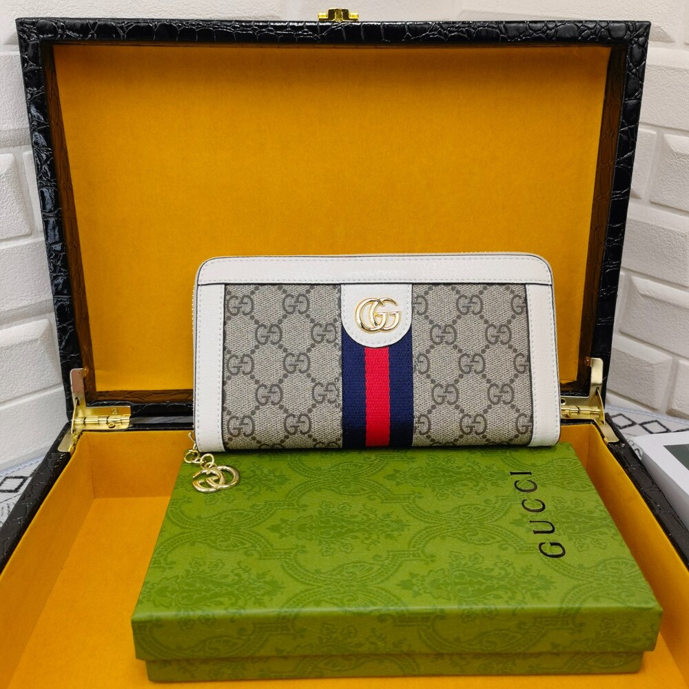 Gucci Ophidia GG Canvas Zip Around Long Wallet